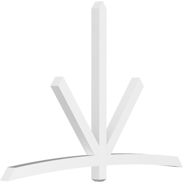 Ekena Millwork Alberta Architectural Grade PVC Gable Bracket, 96"W x 64"H x 4"D x 4"F, 16/12 Pitch GBP096X64X0404ALB00 - main